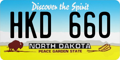 ND license plate HKD660