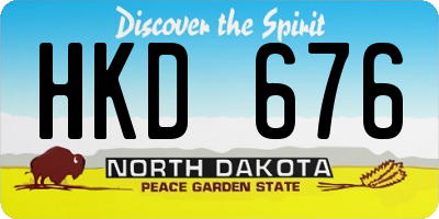 ND license plate HKD676