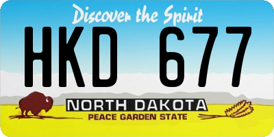 ND license plate HKD677