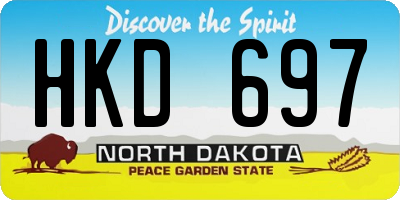 ND license plate HKD697