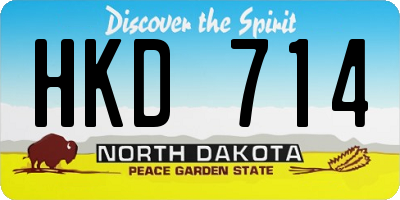 ND license plate HKD714