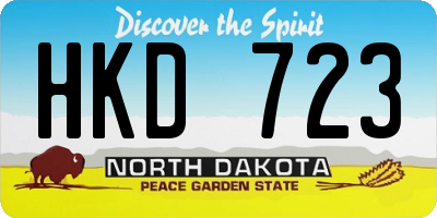 ND license plate HKD723