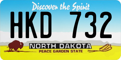 ND license plate HKD732
