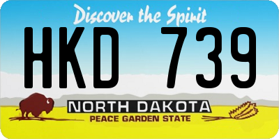 ND license plate HKD739