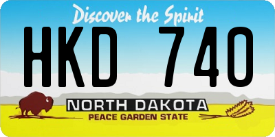 ND license plate HKD740