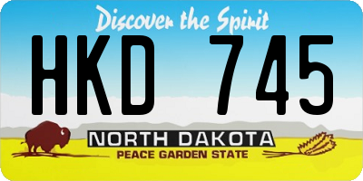 ND license plate HKD745