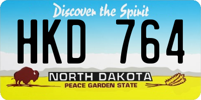 ND license plate HKD764