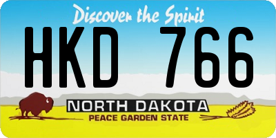 ND license plate HKD766