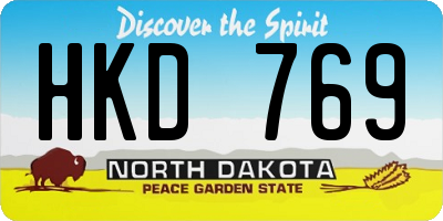 ND license plate HKD769