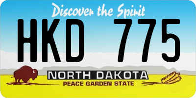 ND license plate HKD775