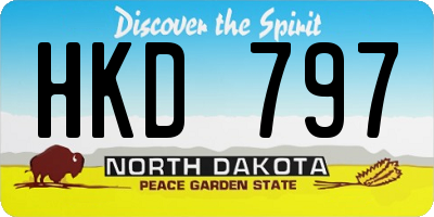 ND license plate HKD797