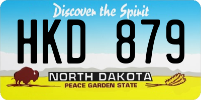 ND license plate HKD879