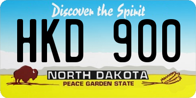 ND license plate HKD900