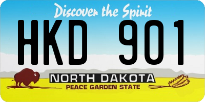 ND license plate HKD901