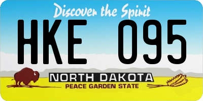ND license plate HKE095
