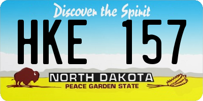 ND license plate HKE157