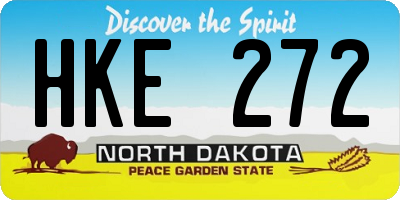 ND license plate HKE272