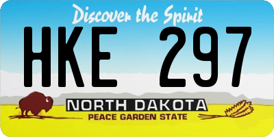 ND license plate HKE297