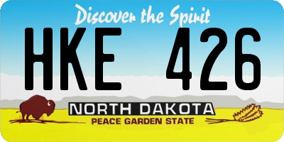 ND license plate HKE426