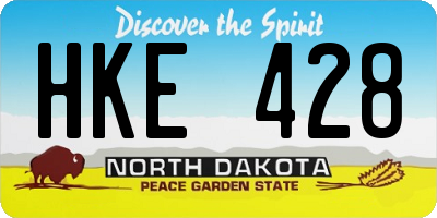 ND license plate HKE428