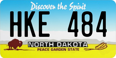 ND license plate HKE484