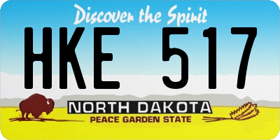 ND license plate HKE517
