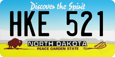 ND license plate HKE521