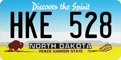 ND license plate HKE528