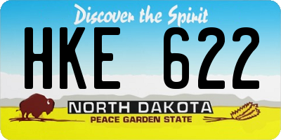 ND license plate HKE622