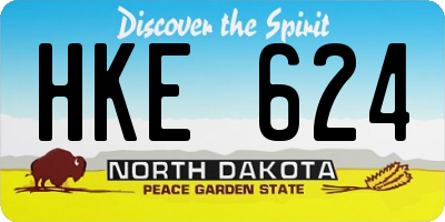 ND license plate HKE624