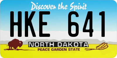 ND license plate HKE641
