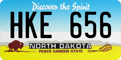 ND license plate HKE656