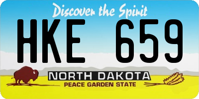 ND license plate HKE659