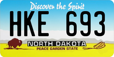 ND license plate HKE693