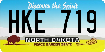 ND license plate HKE719