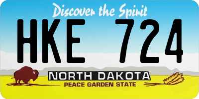 ND license plate HKE724