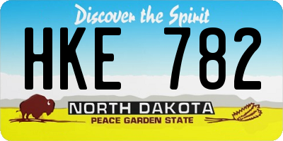 ND license plate HKE782