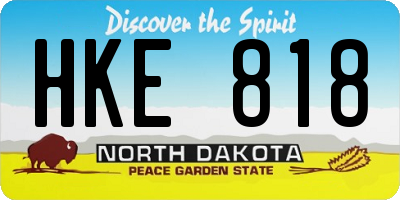 ND license plate HKE818