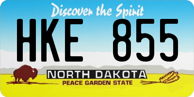 ND license plate HKE855