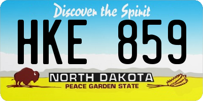 ND license plate HKE859