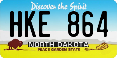 ND license plate HKE864