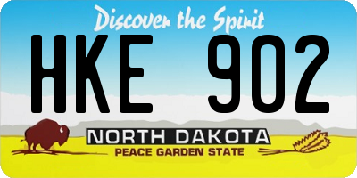 ND license plate HKE902