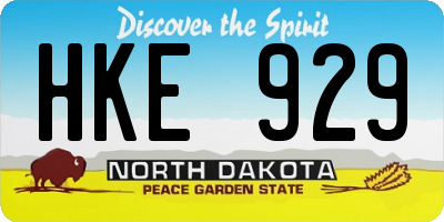 ND license plate HKE929