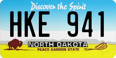 ND license plate HKE941