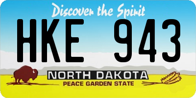 ND license plate HKE943