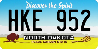ND license plate HKE952