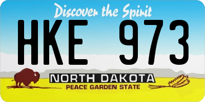 ND license plate HKE973