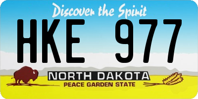 ND license plate HKE977