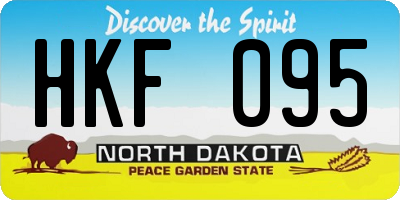 ND license plate HKF095