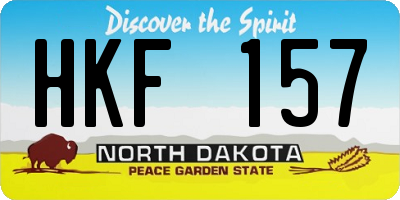 ND license plate HKF157